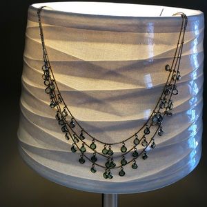 Anne Klein adjustable free stone necklace